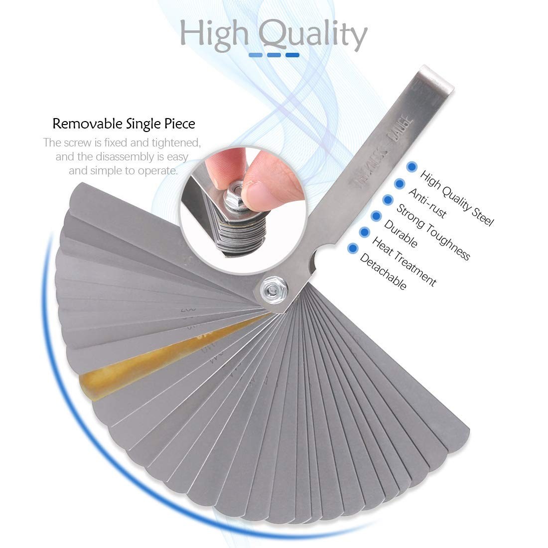 Professional 2 Pack Feeler Gauge Set – 32 Blades, Accurate Gap Measurement Tools