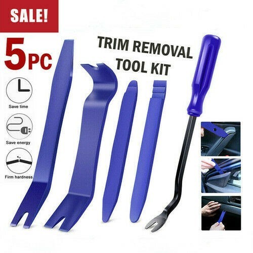 ABS Plastic Removal Tools Set Auto Blue Car Dashboard Emblems Fastener
