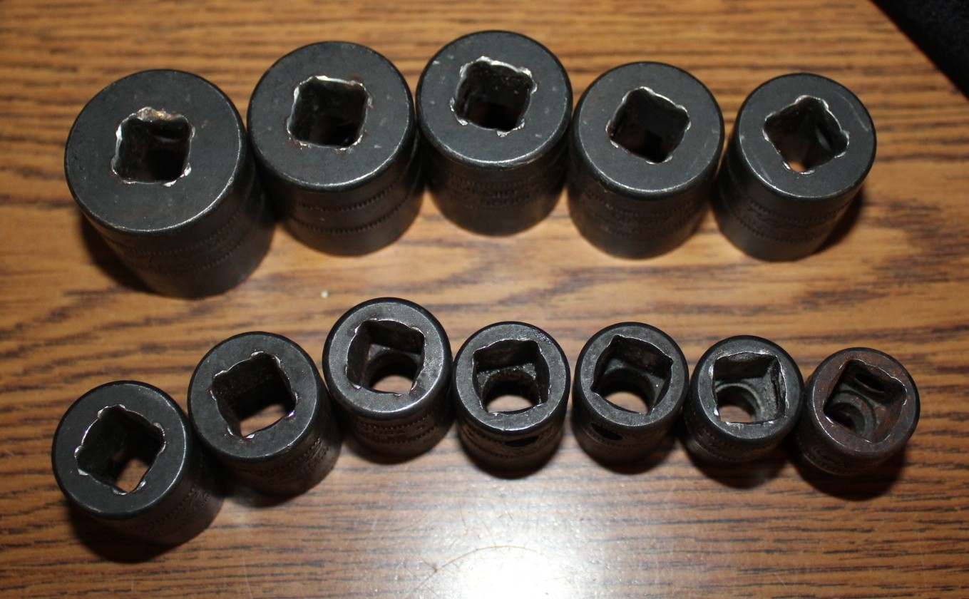 Snap On 6 pt IMFM 3/8″ Dr. 12 pc. Impact Shallow Socket Set 8mm-21mm – NO 10mm