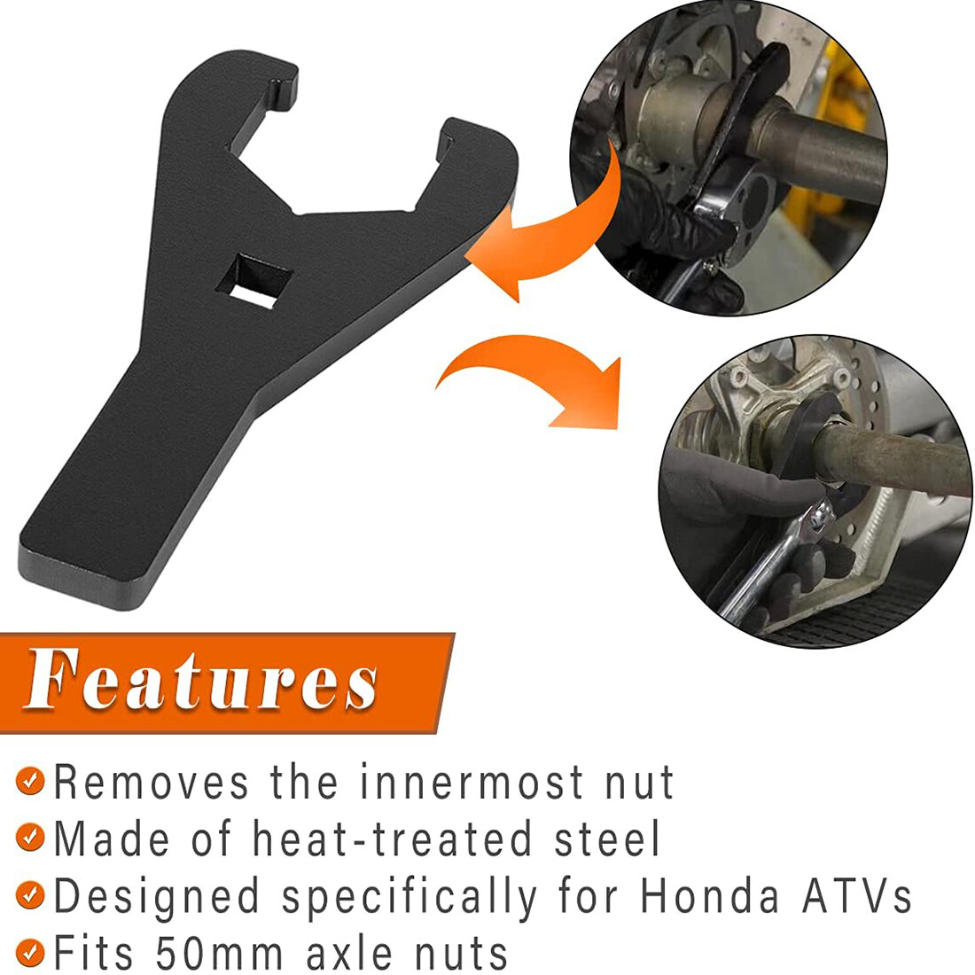 45.5mm and 56mm ATV Axle Wrench Set For Honda TRX250X, 300X, 300EX, 400X, 400EX