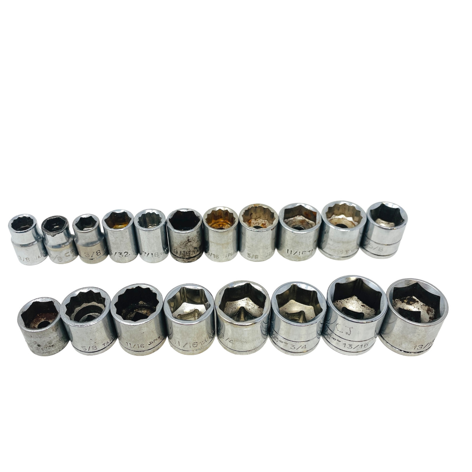 19 Pcs ProValue and Assorted 30747, 5/8, 11/16 in, 3/8 Drive Socket Set