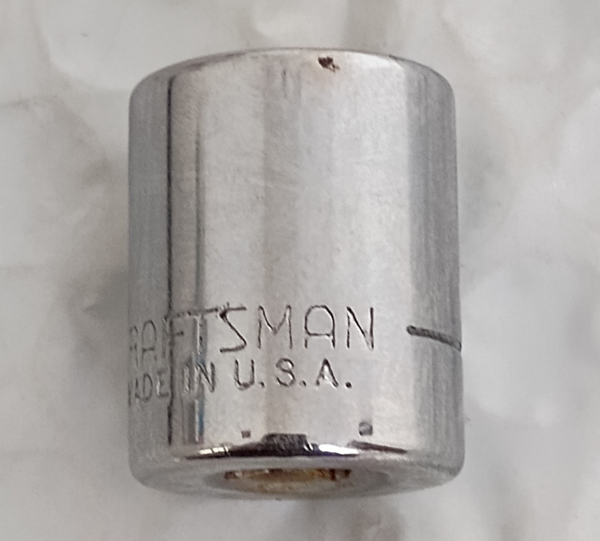 CRAFTSMAN TOOLS USA EE43499, 1/4″ DRIVE, 1/2″ SOCKET, SHALLOW, 6 POINT *NOS*