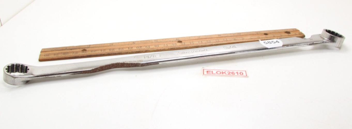 Snap-on XDES2224A 11/16″x 3/4″ SAE Spline Chrome Offset Box Wrench USA Modified