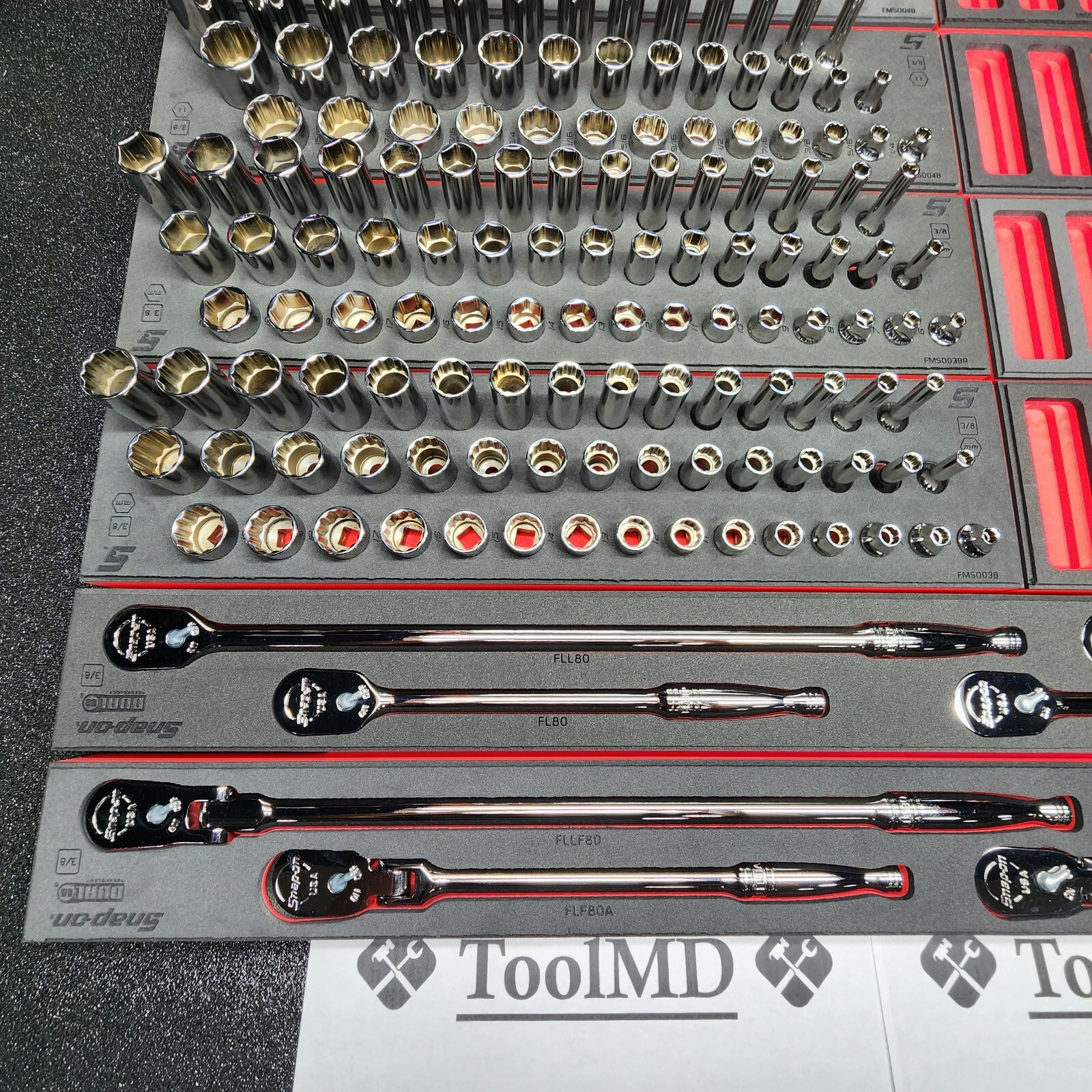 Snap-on Tools 6 & 12-POINT RED 185pc 3/8″ Drive General Service Set 2185GSS01FR
