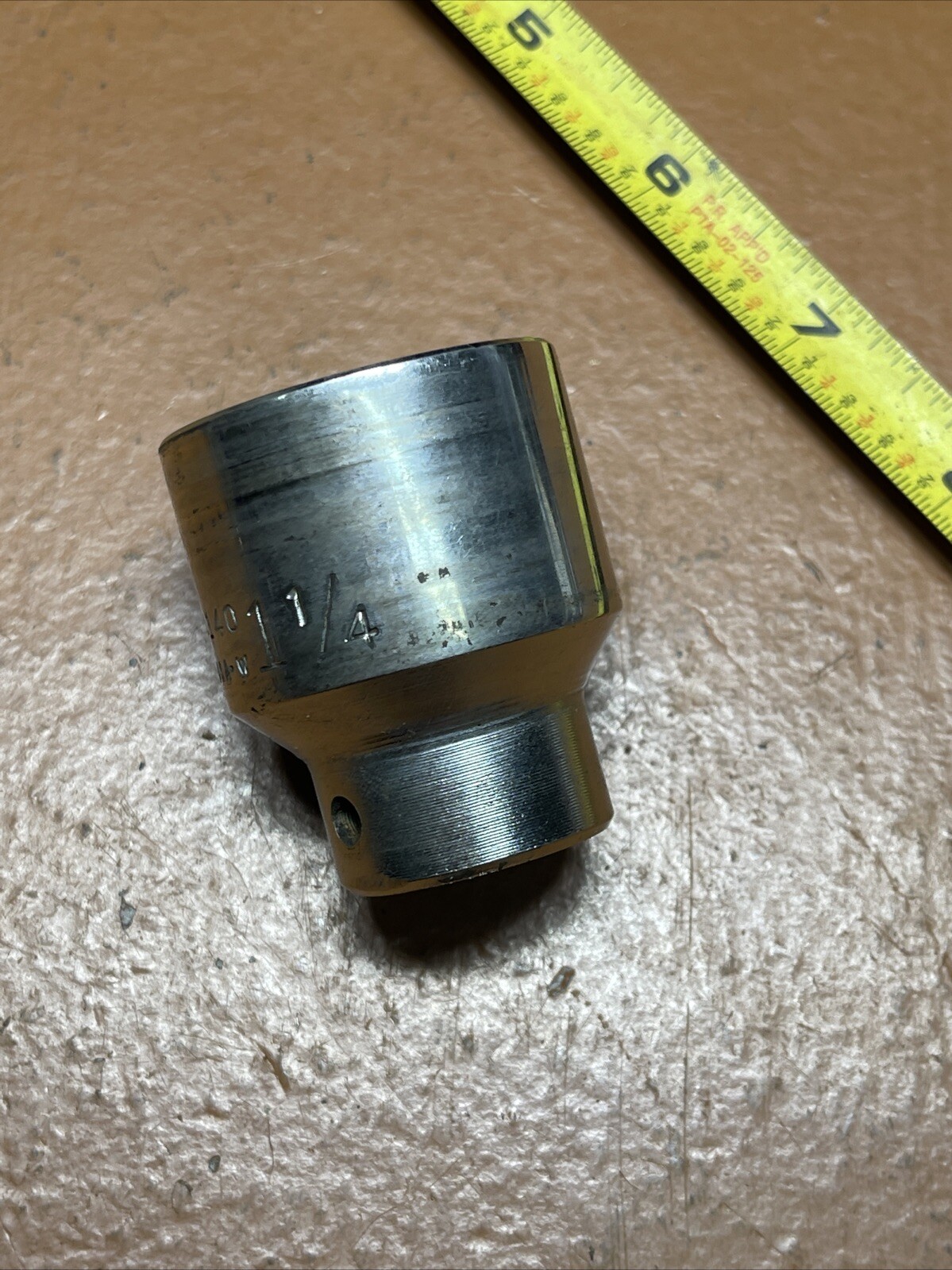 Vintage Wright USA 4140 1-1/4 In SAE 1/2” Drive 12 Point Socket 1 1/4 1/2”