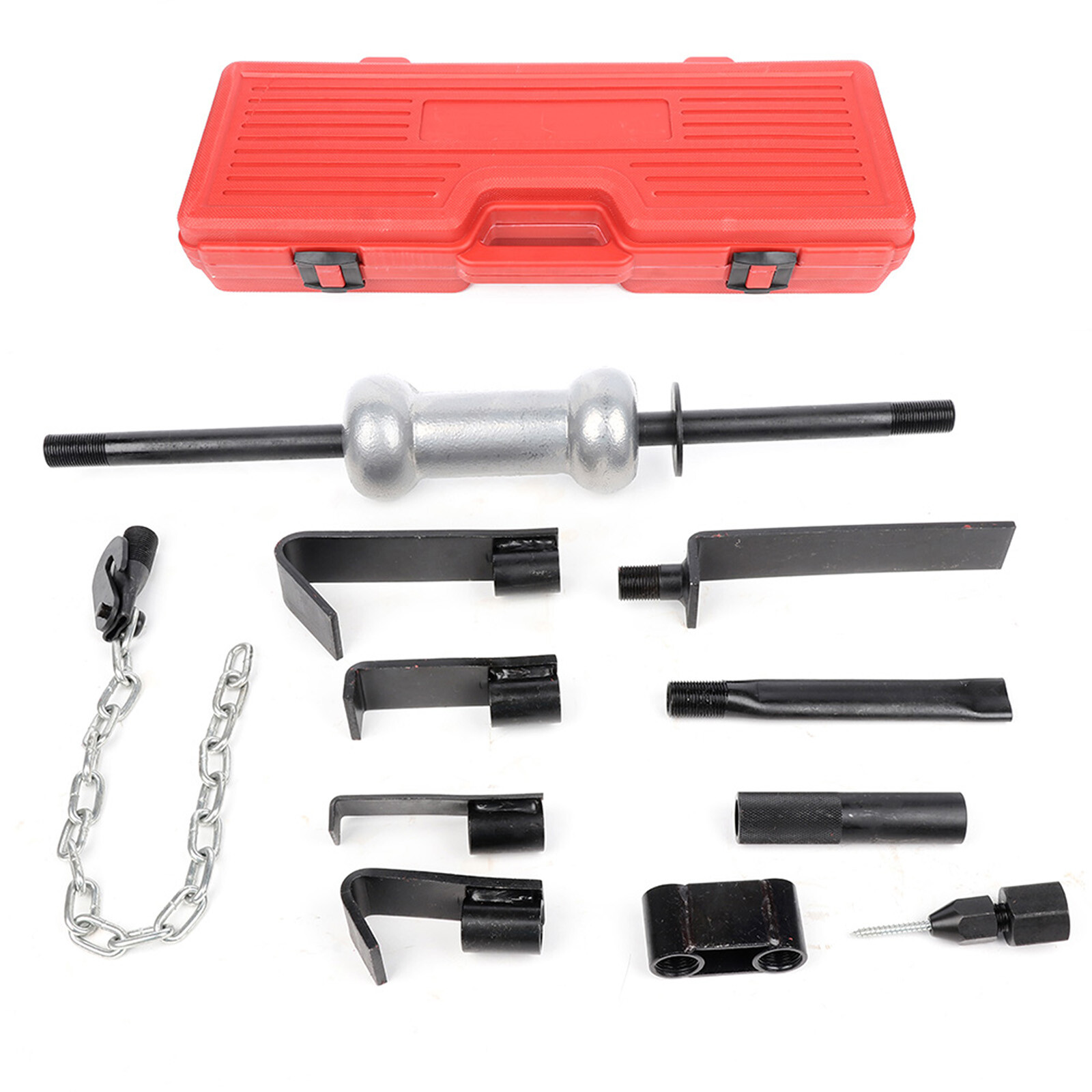 Auto Body Truck Repair Tool Kit Dent Puller w/ Hammer Slide 13PC Set