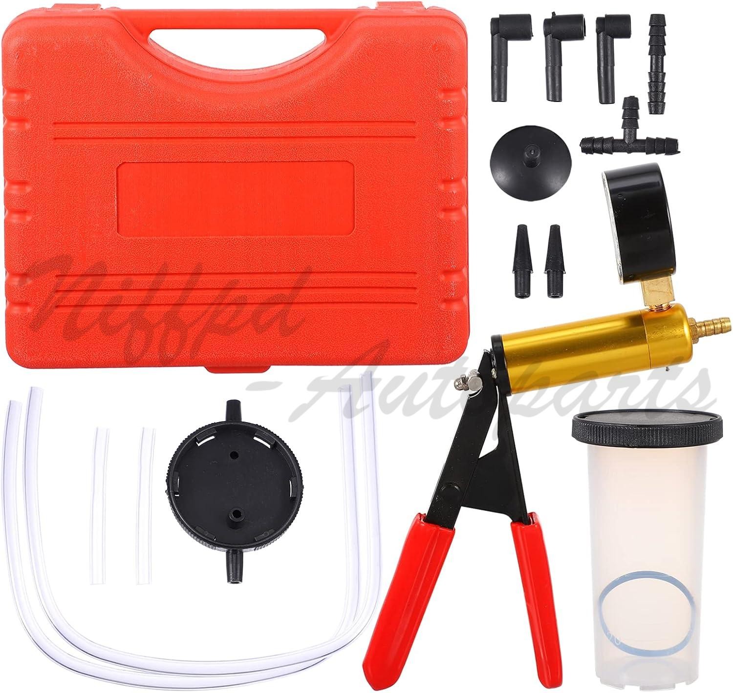 Manual Hand Vacuum Pump Car Pressure Tester Tool Brake Fluid Bleeder Bleeding
