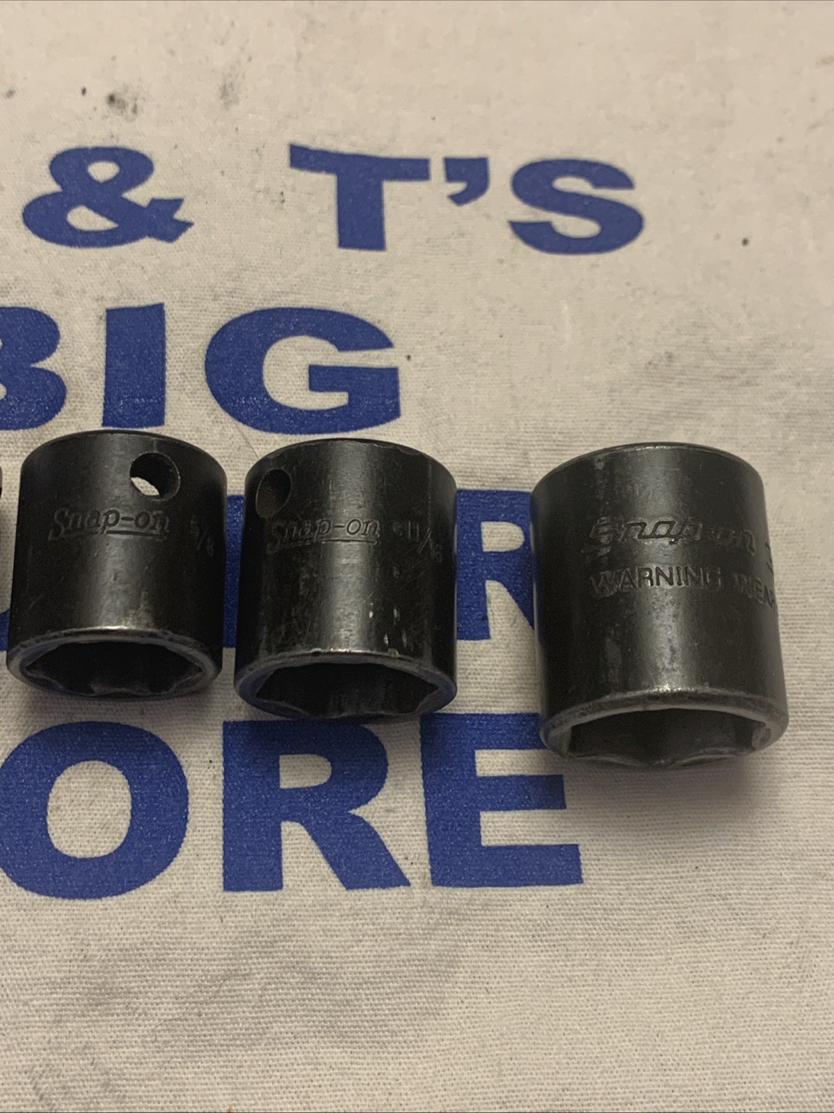 Snap-on 3/8″ Dr 6pt 5pc SAE Impact Socket Set – 3/4, 11/16, 5/8, 7/16, 3/8 IMF