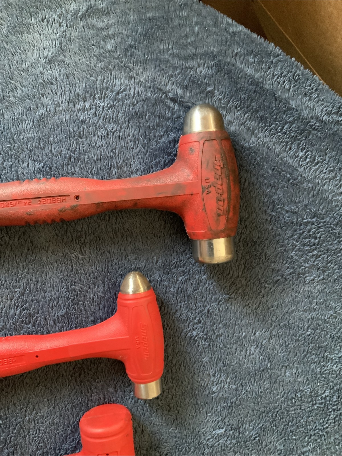 Snap On 3pc Hammer Set…see Pics….hbbd24, Hbbd8, Hbfe16….