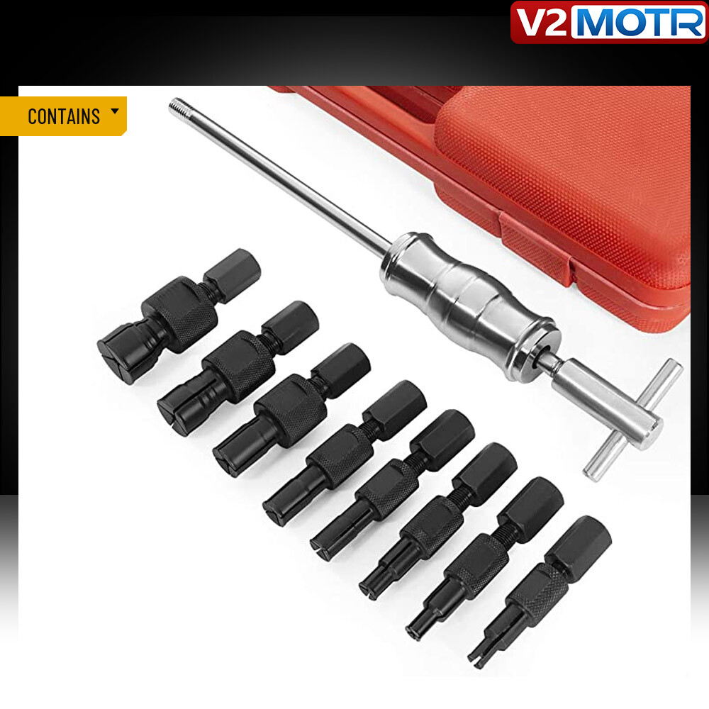 9pc Inner Bearing Puller Set Slide Hammer Internal Blind Hole Remover Tool Kit