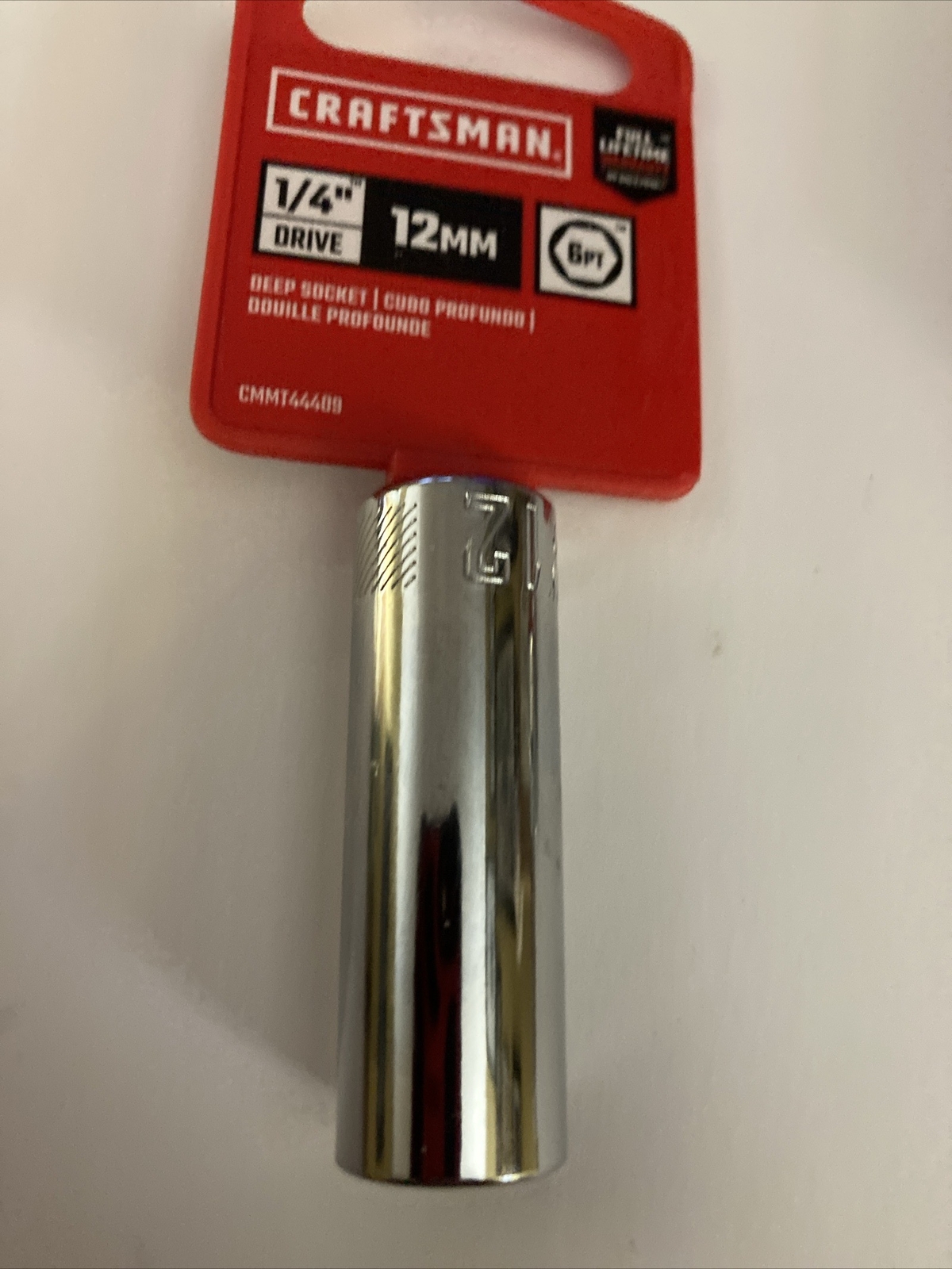 Craftsman Tools 9mm Shorty CMMT43541 / 12mm Deep CMMT44409 Chrome Sockets New