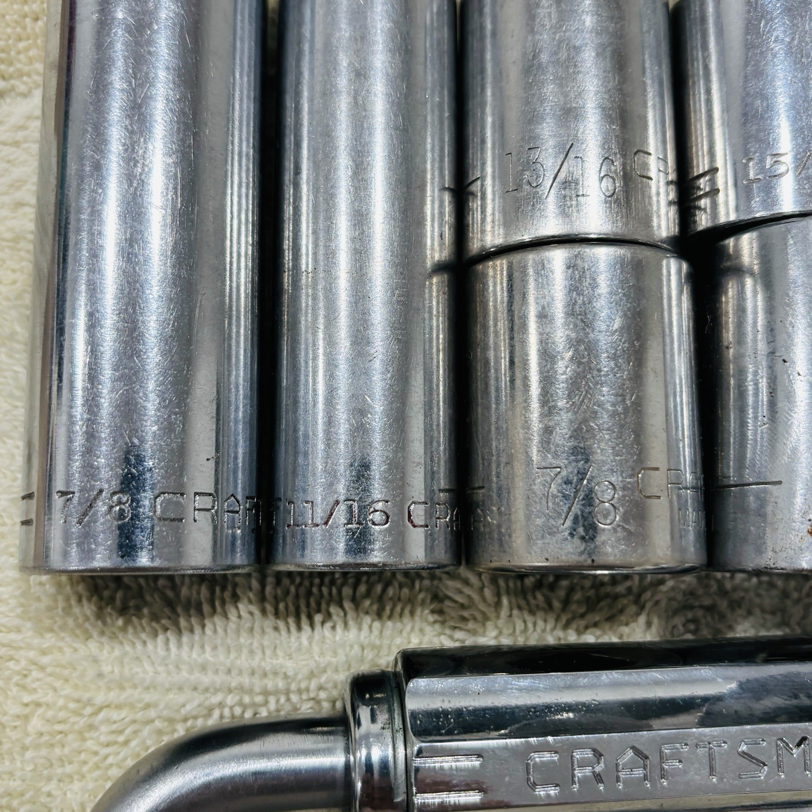 Craftsman Socket Set Deep 1/4” 3/8” 1/2” Assorted Speed Wrench Mechanic Vtg