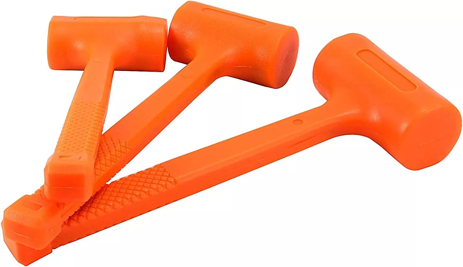 3pcs Dead Blow Mallet Hammer 2 Lb, 3 Lb, 4 Lb Full Neon Body Mallets Set Hammers