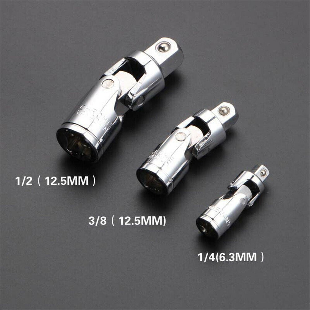 3PCS Impact Socket Wrench Adapter Set — Universal / Swivel — 1/2 3/8 1/4 Drive
