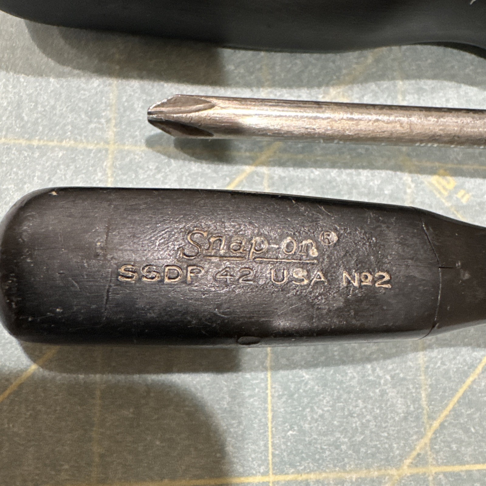 Vintage 6 Lot Snap On Phillips Flat Head Screwdriver Set SSDP SSD Black Handle