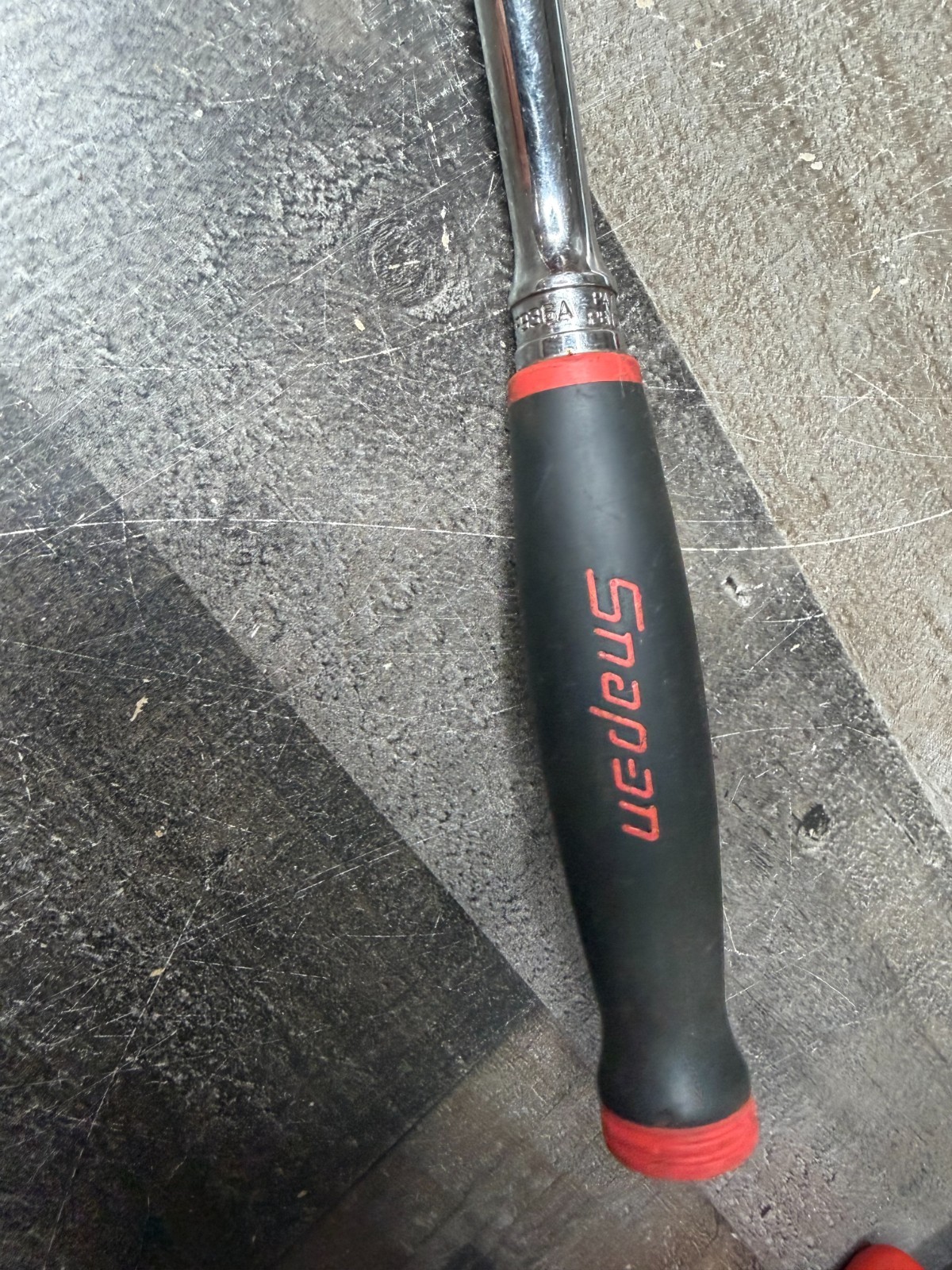 Snap-on 3/8 Drive Dual 80 Flex Head Ratchet Soft Grip Red Black Handle USA