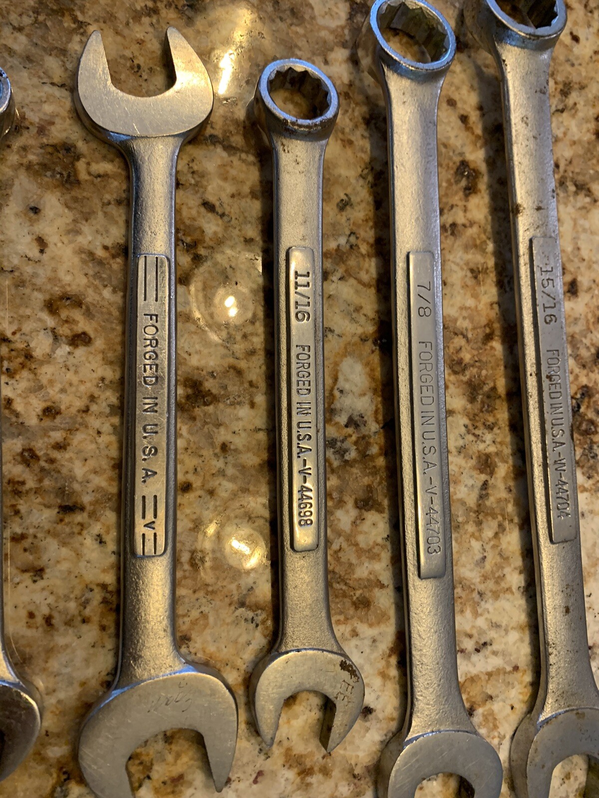 Lot of 7 Craftsman 1” 1-1/16″ 15/16″ 1.25″ 7/8″ 5/8″ 3/4″ 11/16″ Wrenches -V-