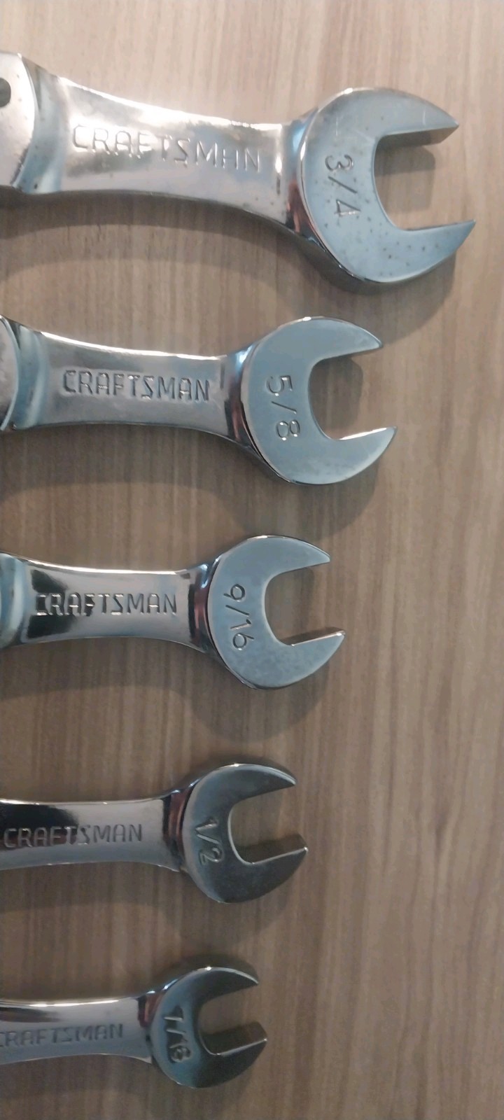 Craftsman 7 Pc. SAE Locking Flex RATCHETING «STUBBY «Wrench Set / UNUSED MINT