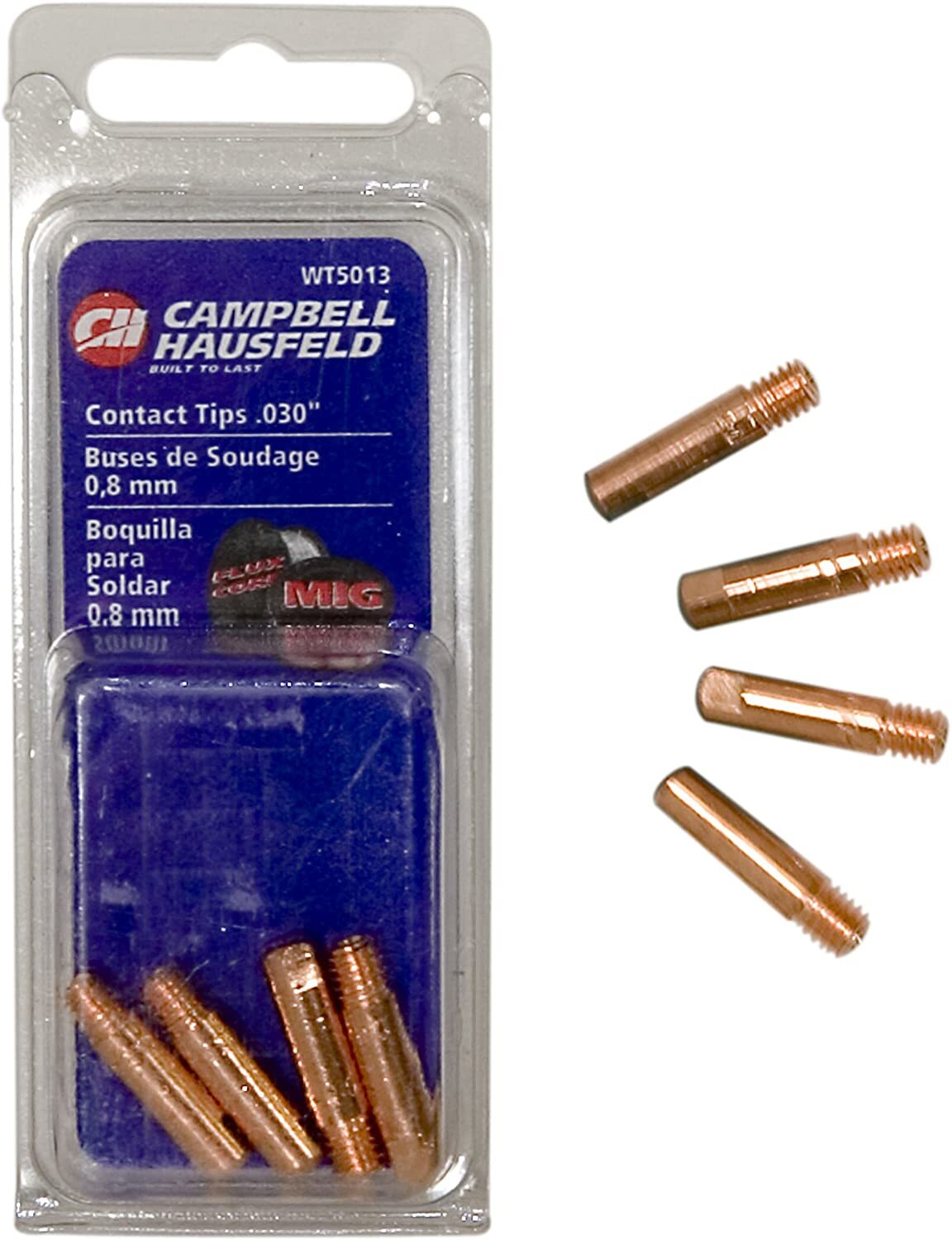 Campbell Hausfeld WT501300AJ 0.030-Inch Contact Tips for MIG Welder, 4-Piece