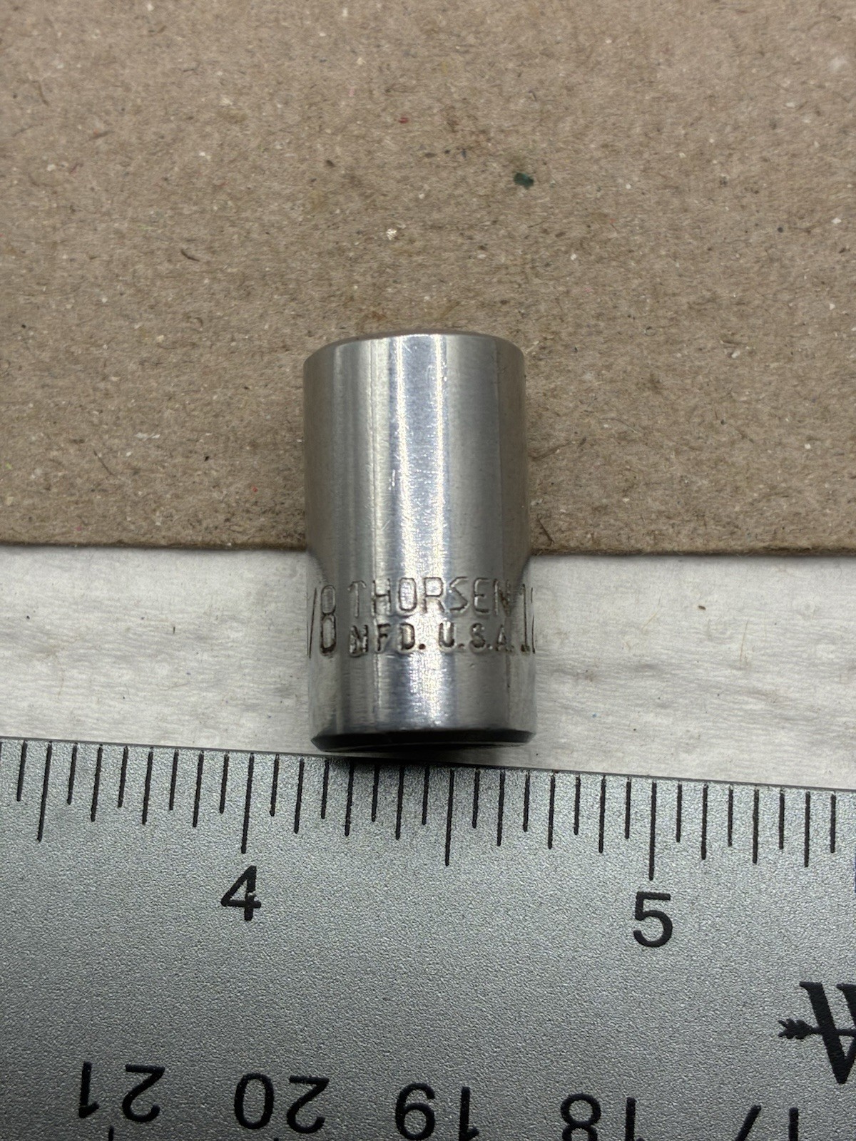 Vintage Thorsen 12M 3/8” 6 Point 1/4” Drive Socket USA