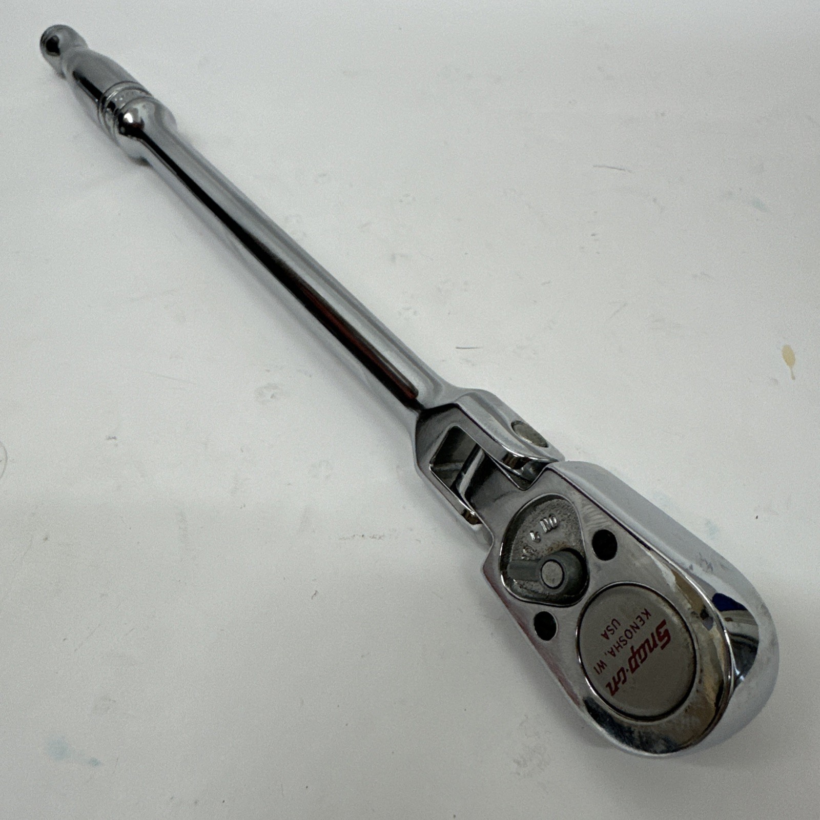 Snap-On Tools F731A 3/8″ Drive Long Handle Flex Head Ratchet Chrome Made In USA