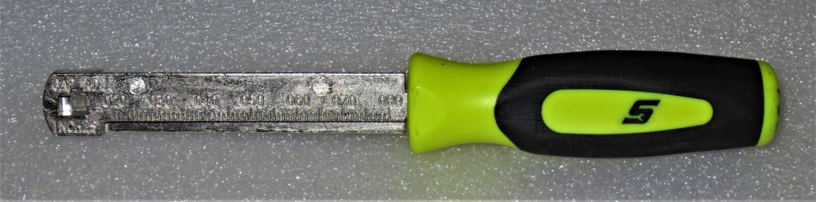 NEW SNAP ON Pocket SPARK PLUG GAP GAUGE RAMP GAUGE *HI VIZ YELLOW HANDLE* FBP2HV