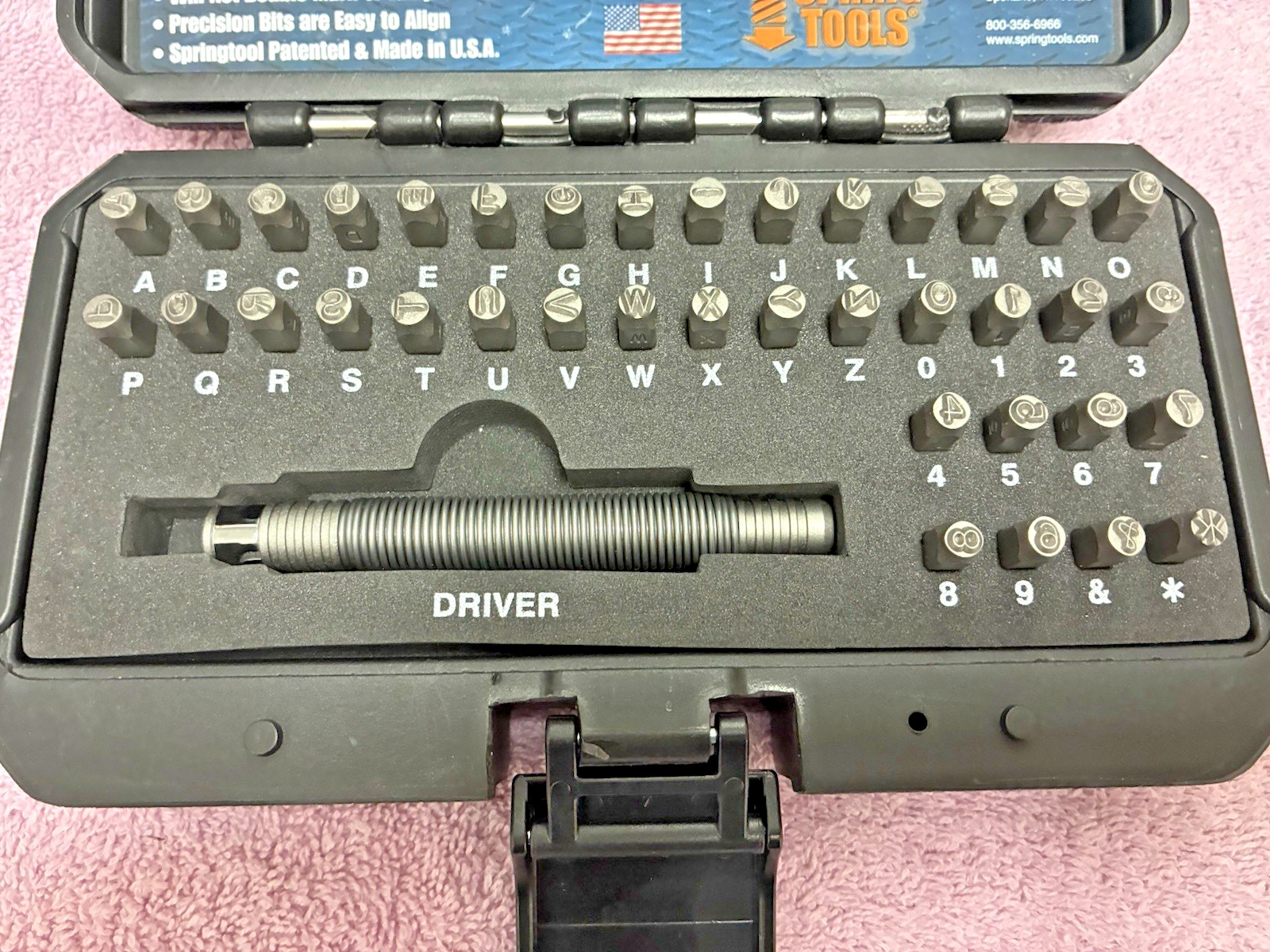 SPRING TOOLS #IDS509 HAMMERLESS HEAVY DUTY I.D. STAMPING 3/16IN STAMPS NOS