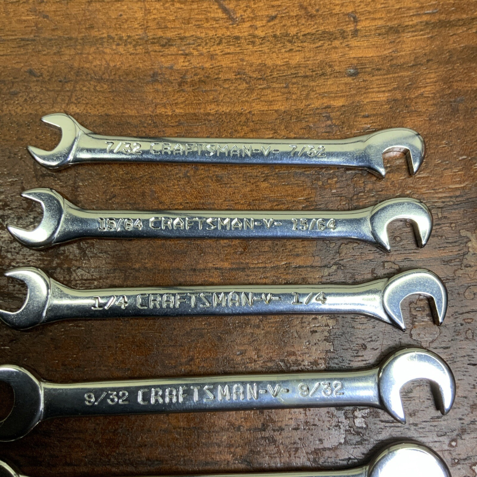 Vintage Craftsman 8 Piece SET Open End Ignition Wrench Set 9-4306 V SERIES USA