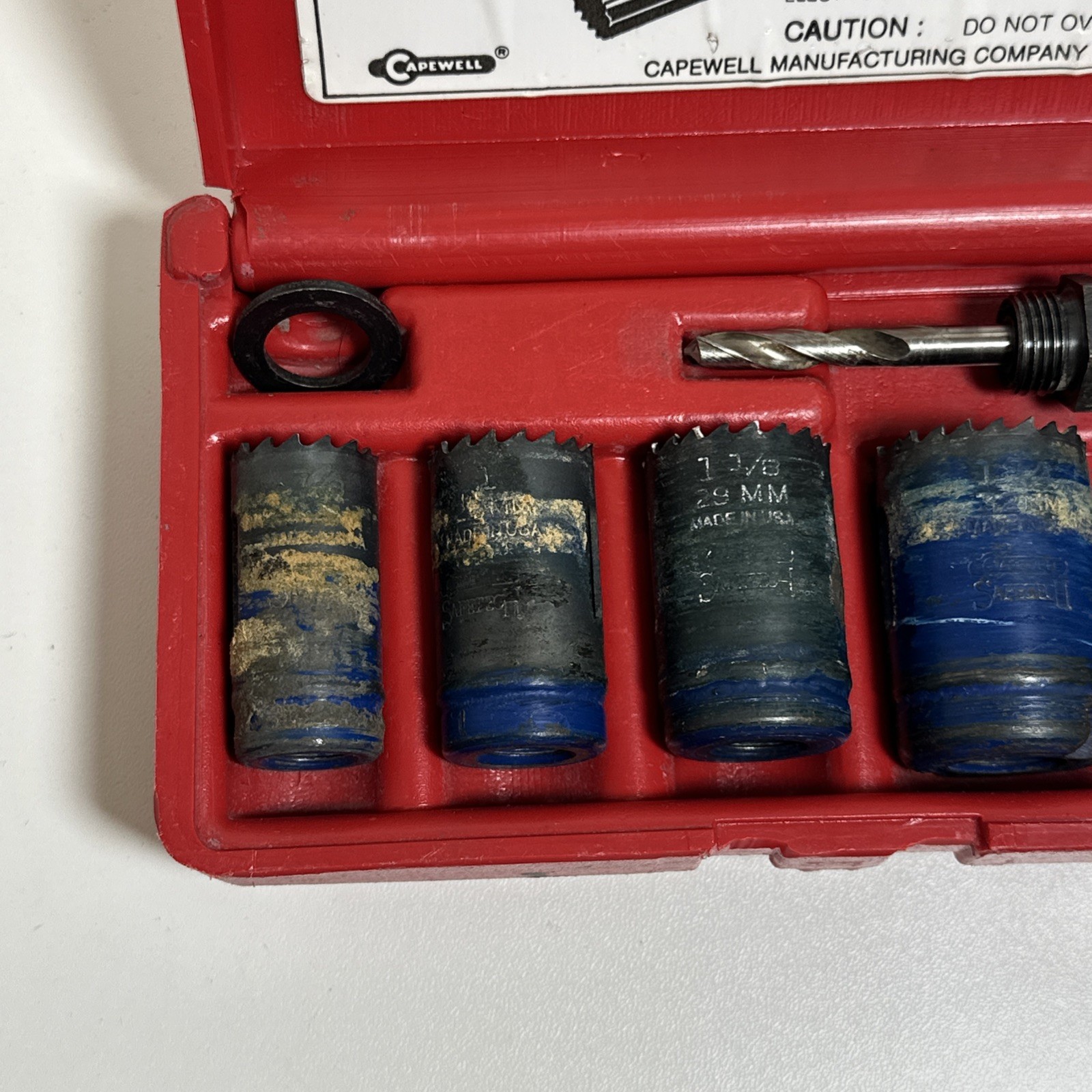 Matco Tools RC 9595 7 Pc Hole Saw Kit 7/8 to 1-1/2 Drill Bit Set USA Made