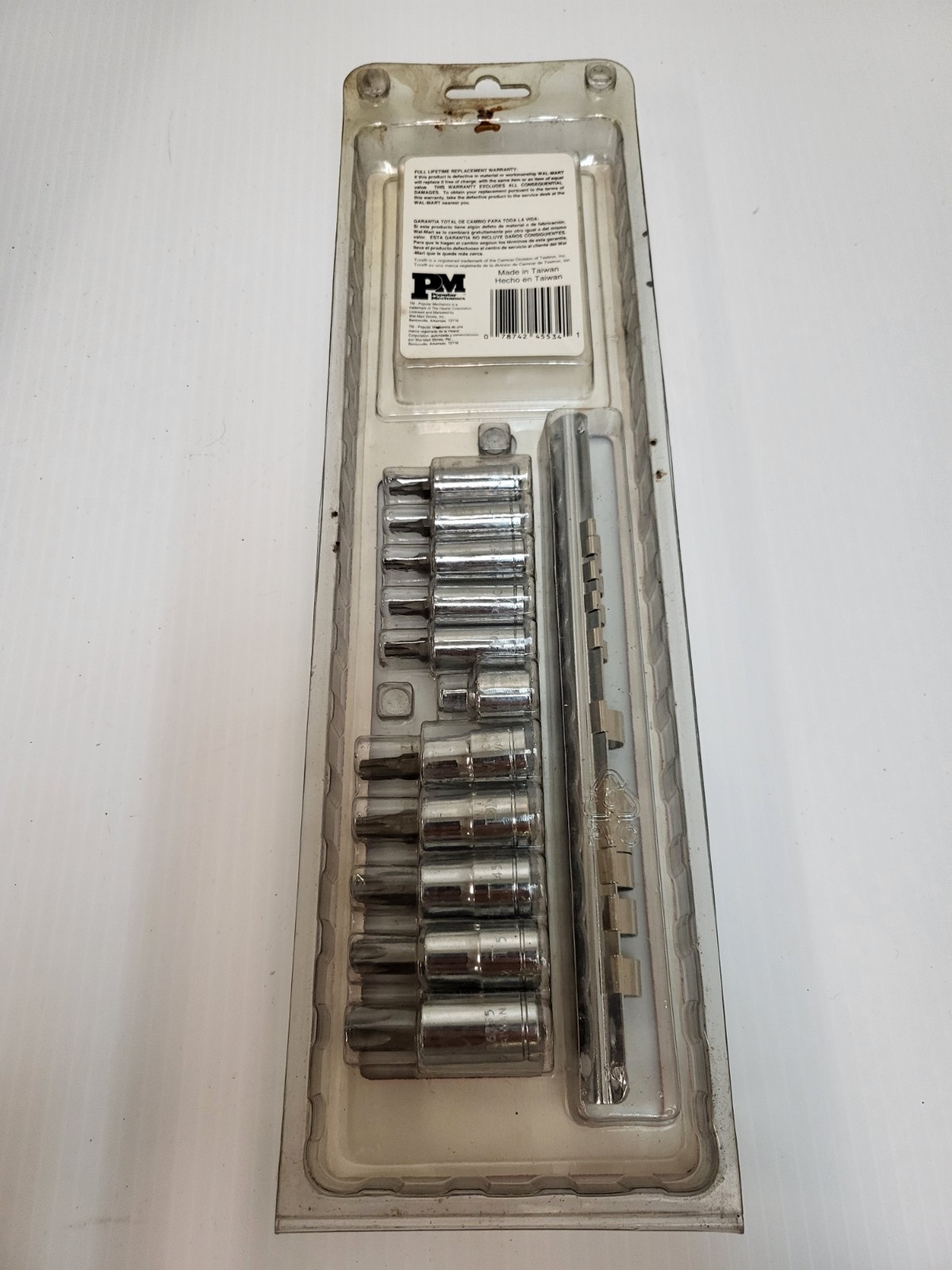 Popular Mechanics 12 Piece Drive Bit Socket Set PM45534 1/4″ And 3/8″