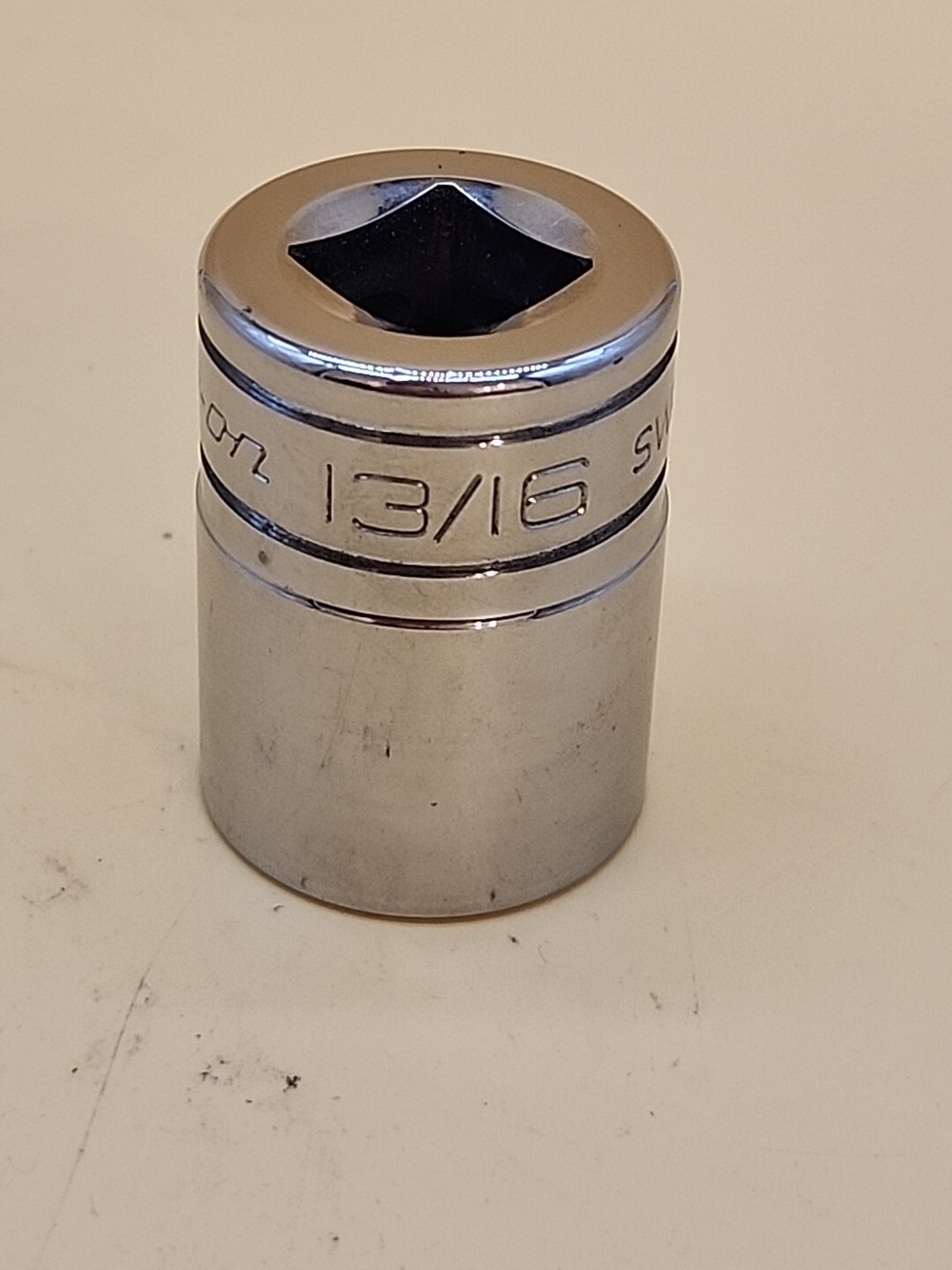 Snap-on Tools SW261 1/2″ Drive 13/16″ SAE Shallow 12 Point Chrome Socket USA