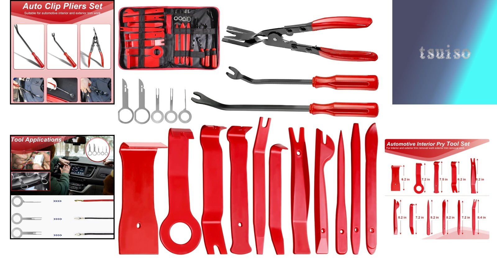 Professional 19-Piece Auto Clip Remover Tool Kit for Precise Interior Repairs