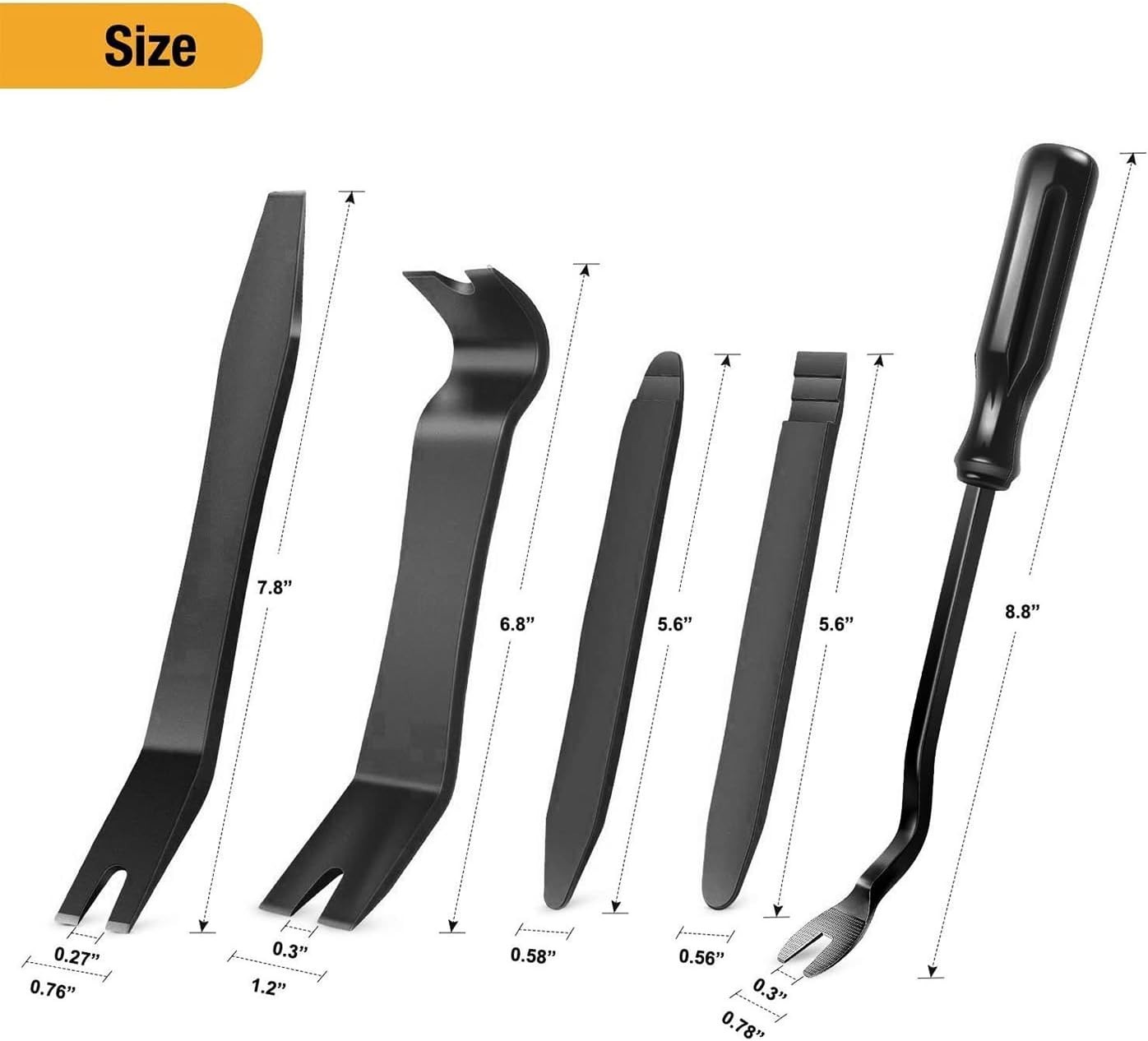 5 PCS Nylon Auto Trim Removal Tool Kit No-Scratch Removal Tool Kit for Car Cl…