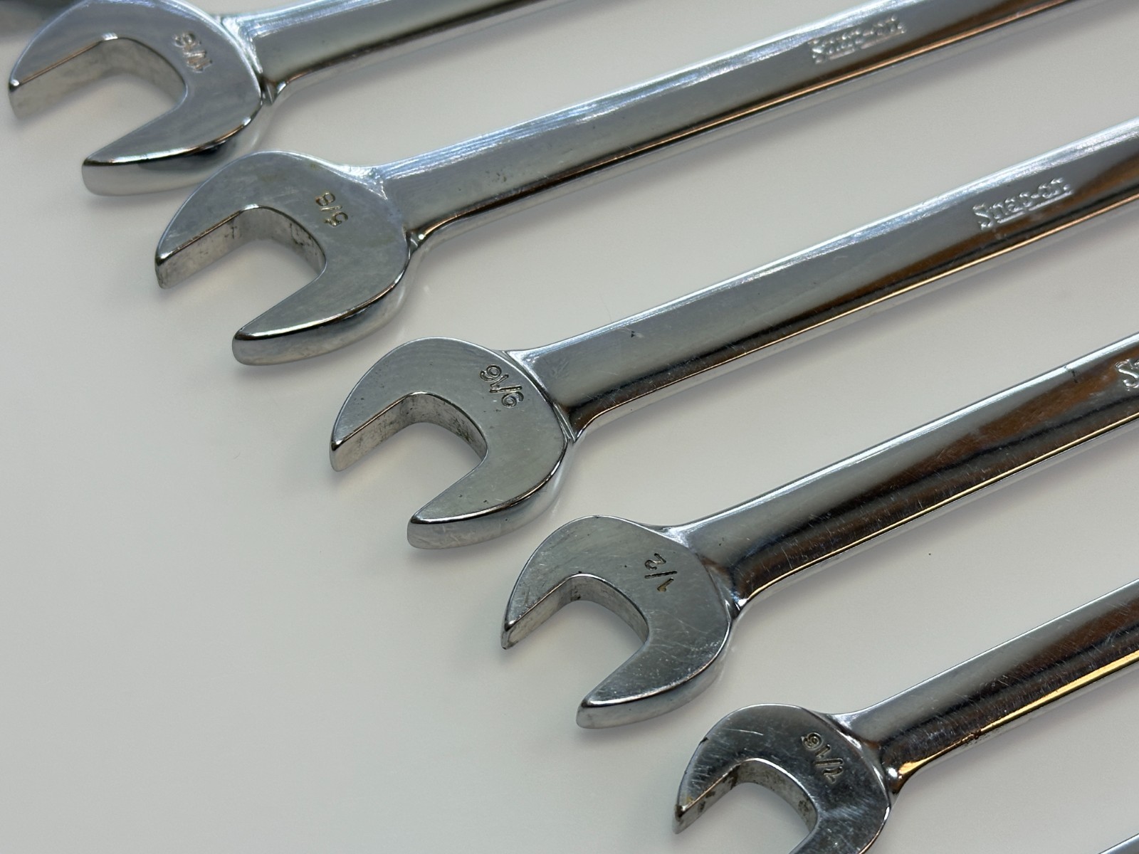 🇺🇸 Snap On Tools USA 7pc 12-Point SAE Combination Wrench Set (3/8–3/4″) OEX707
