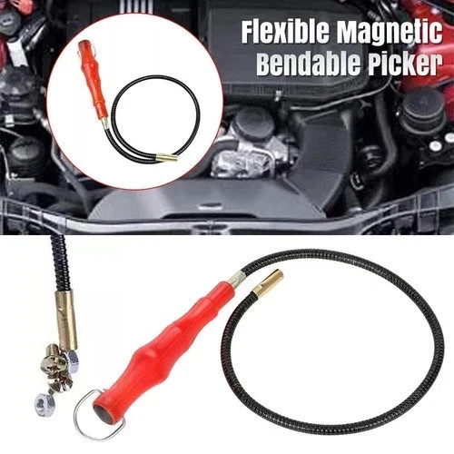 Magnet Shaft Pick Up Rod Stick Hand Tool Flexible Magnetic Bendable Picker 60cm
