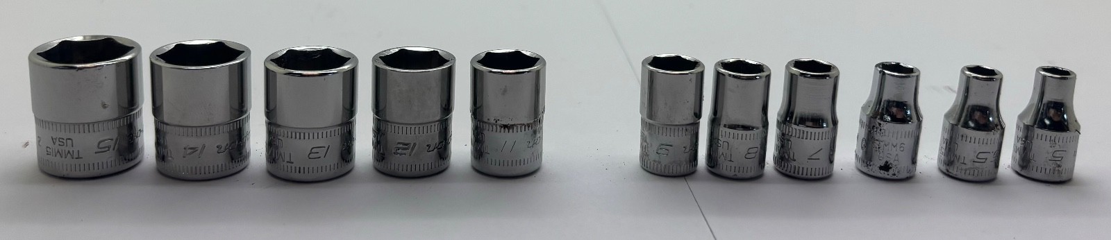 Snap On 112STMMY & 112TMMY 1/4″ Dr- 22pc deep/shallow sockets