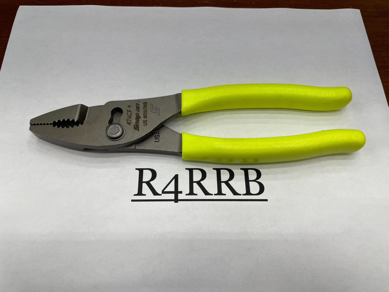 Snap-on Tools USA NEW 8″ HIVIZ Talon Grip Combination Slip Joint Pliers 47ACFHV