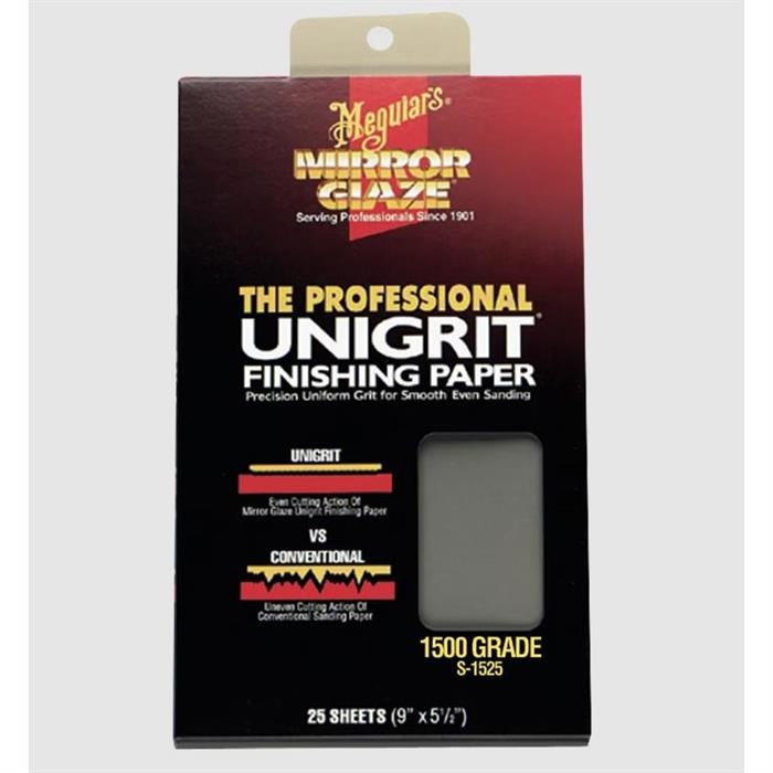 Meguiar’s S1525 Mirror Glaze Unigrit Finishing Paper 1500 Grit
