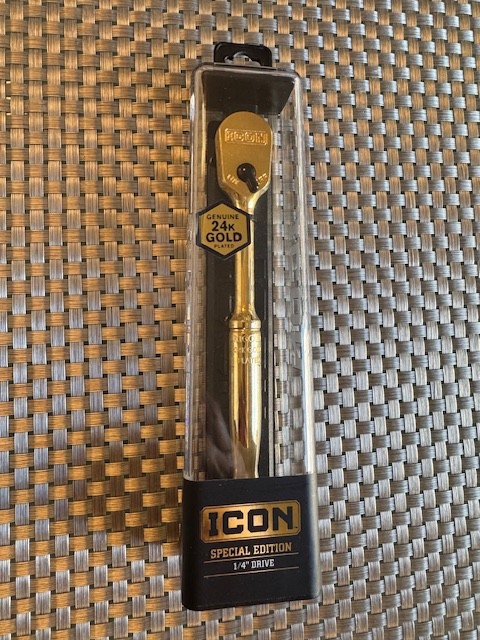NEW ICON 1/4″ Ratchet 24K Gold Plated Special Edition 59786 SEALED