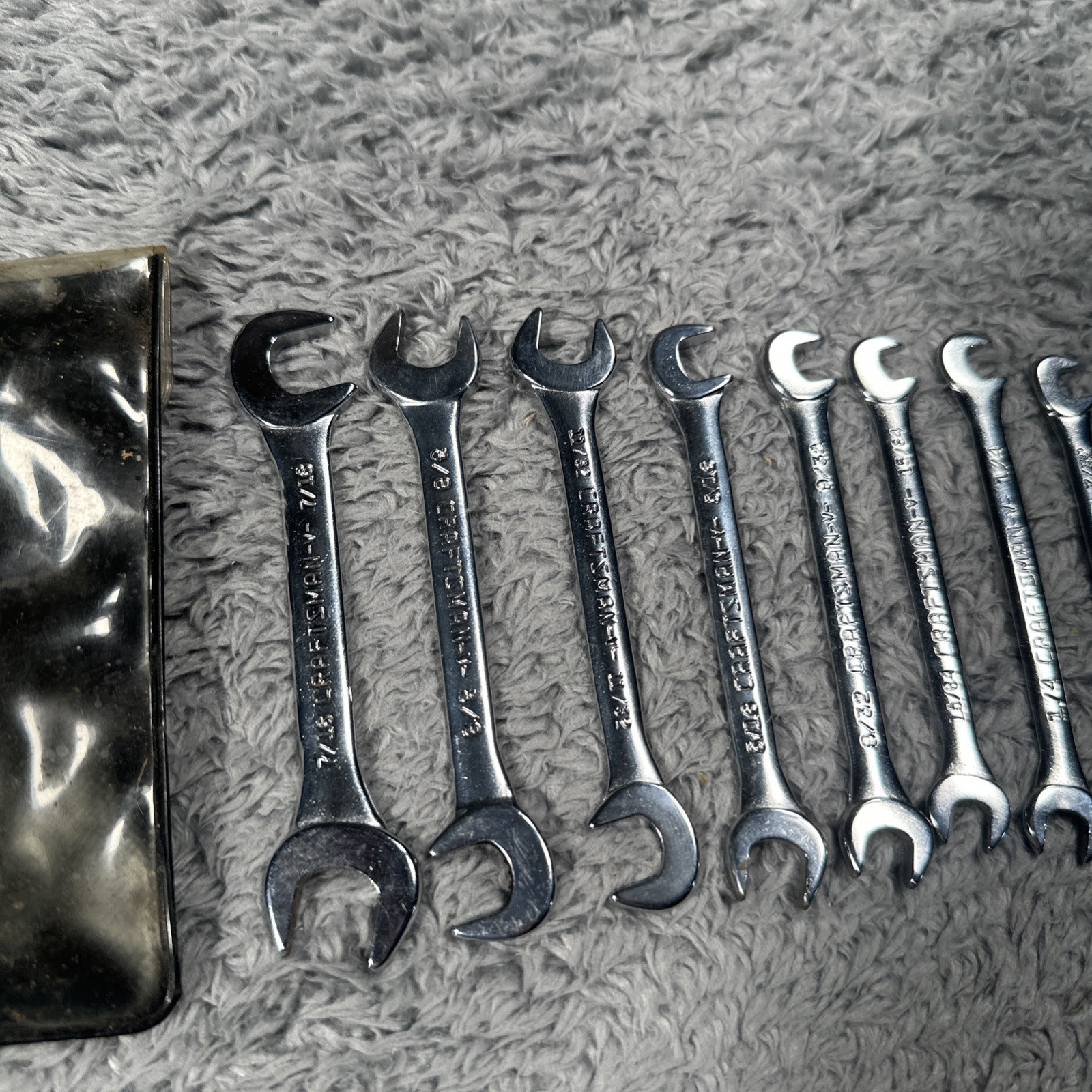 Vintage Sears Craftsman 8 Piece Open End Ignition Wrench Set 9 4306