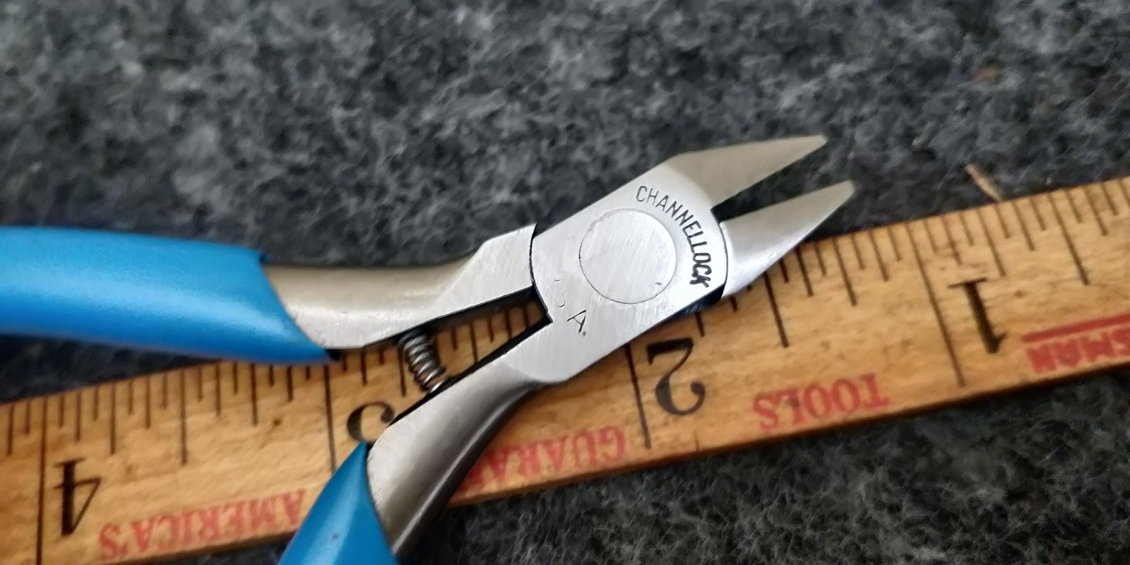 Channellock 40S 4-1/4 Inch MINI Diagonal Flush Cutting Plier Spring Act USA