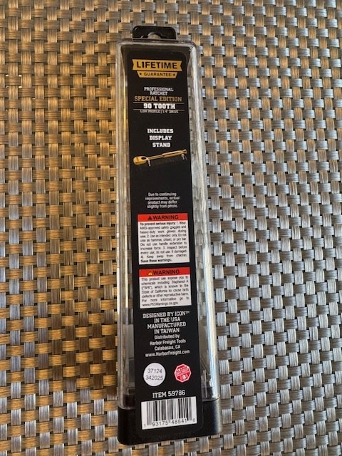 NEW ICON 1/4″ Ratchet 24K Gold Plated Special Edition 59786 SEALED