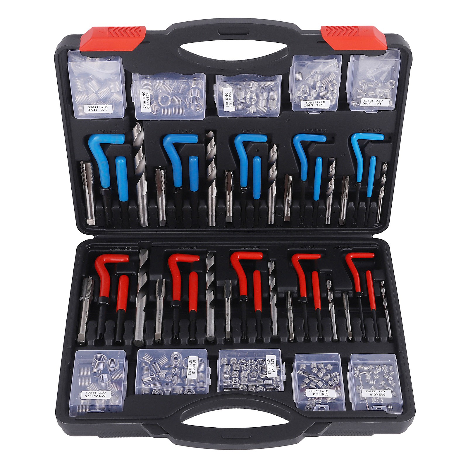Thread Repair Kit SAE and Metric Helicoil Repair Kit with HSS Drill Bits Inserts