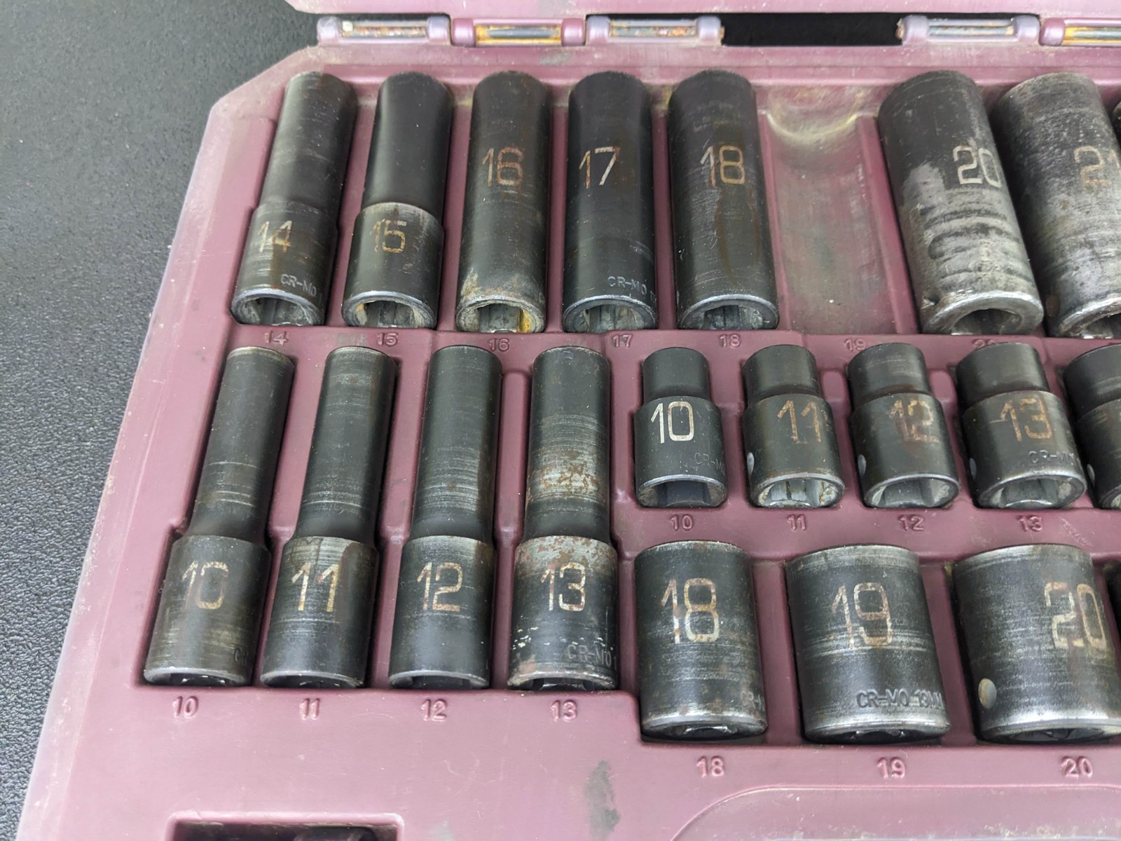 #bo053 MATCO SCPM306V 1/2″ METRIC 6-PT ADV SHALLOW & DEEP IMPACT SOCKET SET
