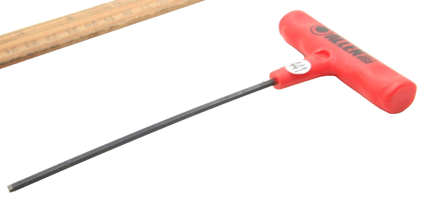 Allen 7/64″ SAE Hex T-Handle Wrench Red Plastic Handle 6″ USA