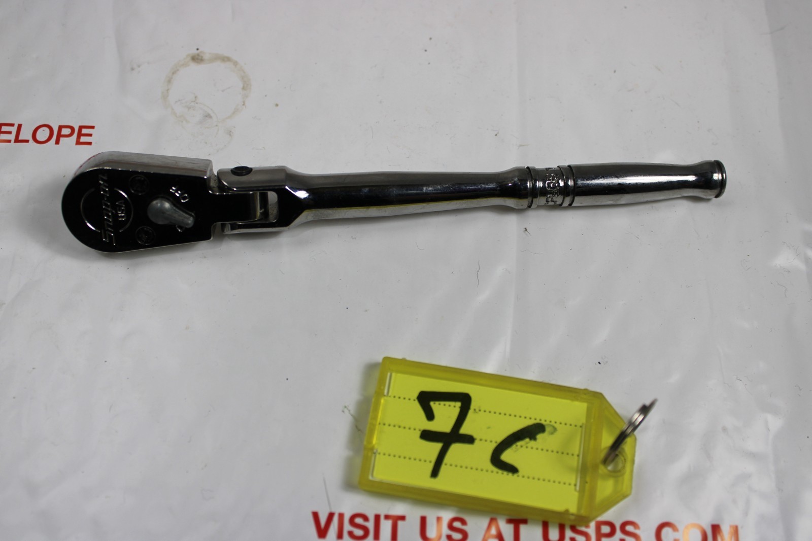 Snap On USA FCF936 3/8″ Drive COMPACT BODY Flex Head Chrome Ratchet USED