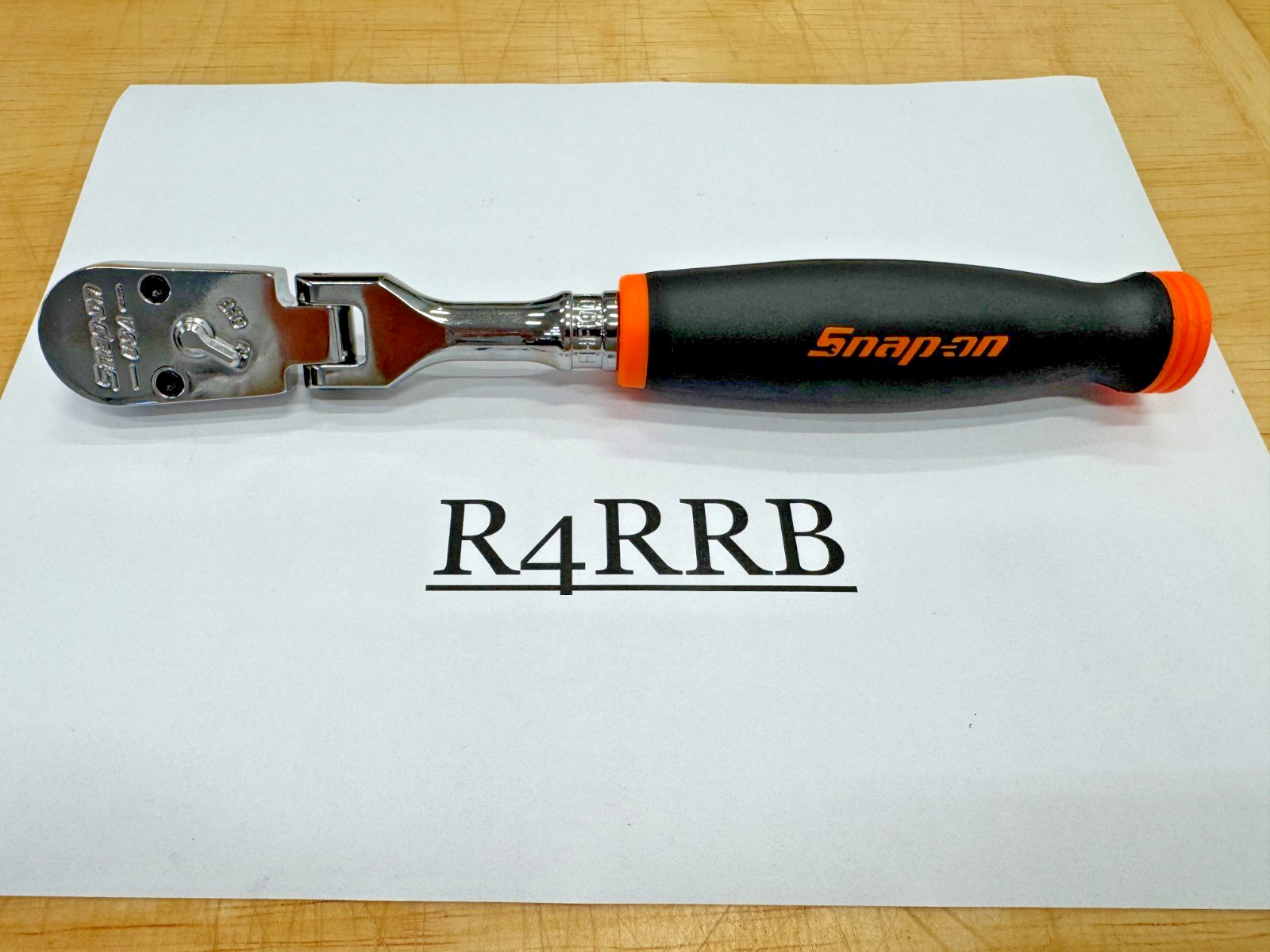 Snap-on Tools USA NEW 3/8″ Drive 100 Tooth ORANGE Soft Grip Flex Ratchet FHF100O
