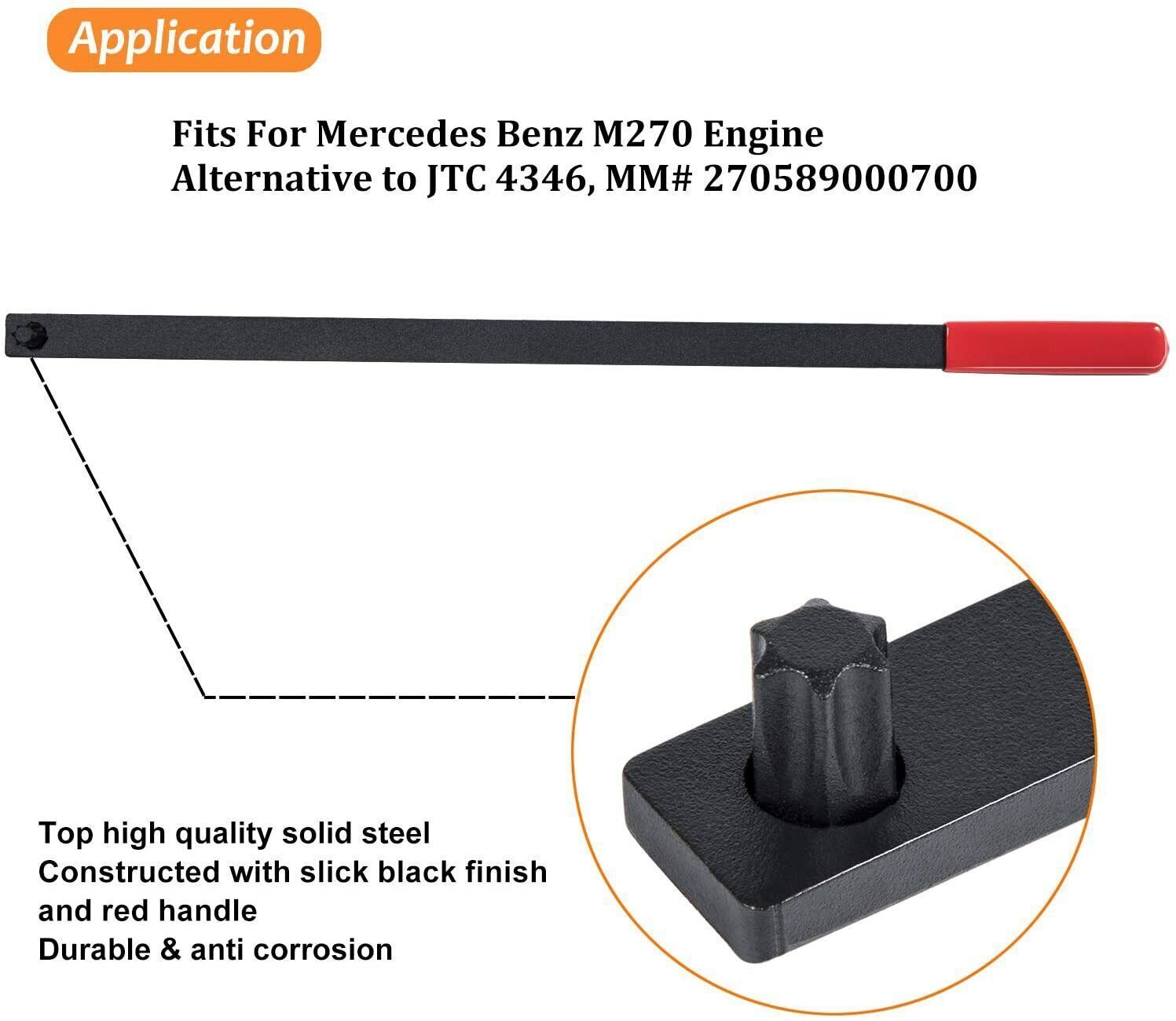 4346 Serpentine Belt Tool Tensioner for Mercedes Benz M270 MM# 270589000700