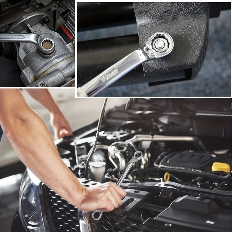 Premium Chrome Vanadium steel Tools 45-Degree Deep Offset Double Box End Wrench
