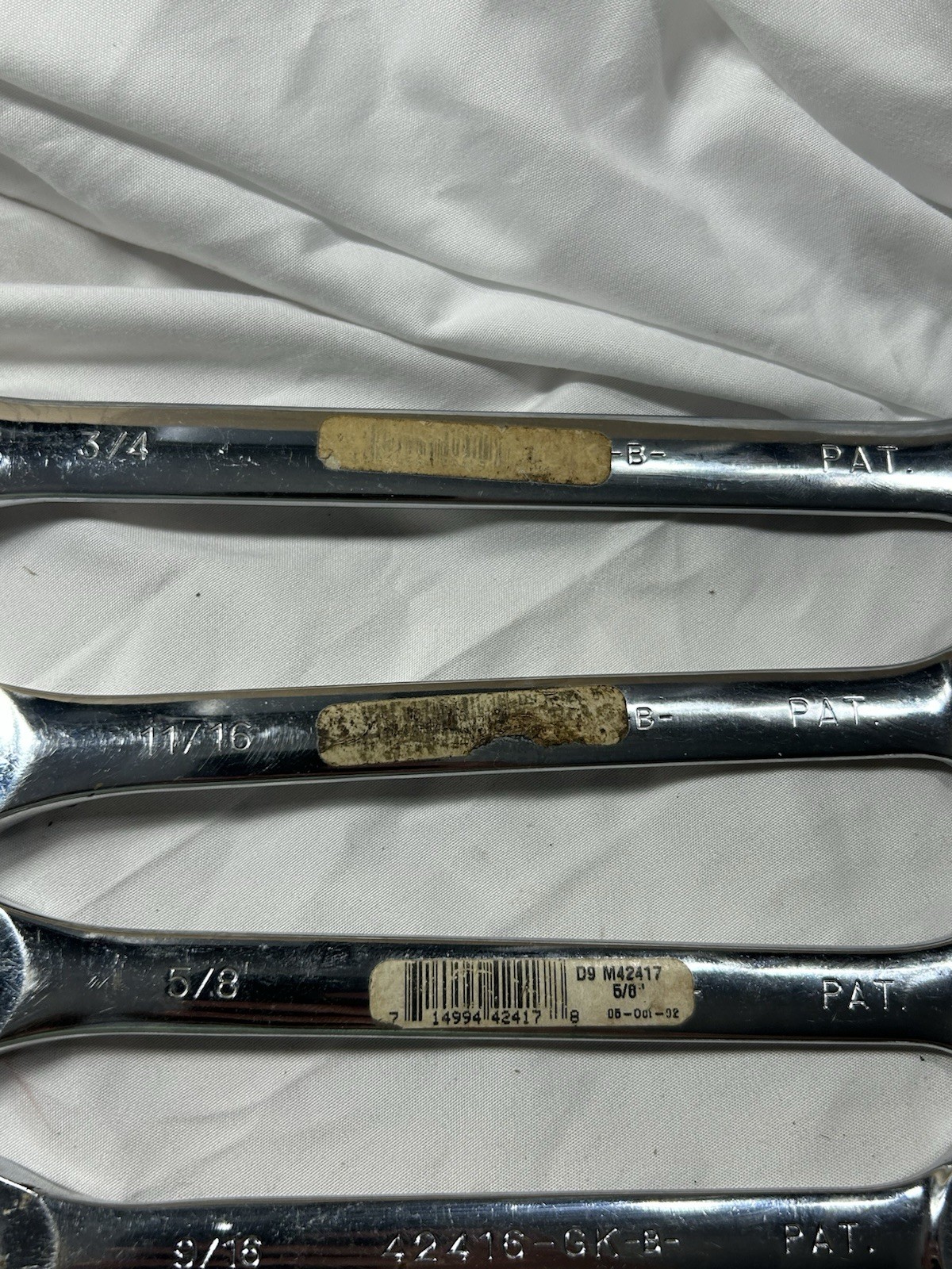 Sears Craftsman 8pc SAE Reversible Ratcheting Wrench Set 42406 GK USA 5/16 -3/4”